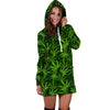 Reggae Leaf Rasta Hoodie Dress-grizzshop