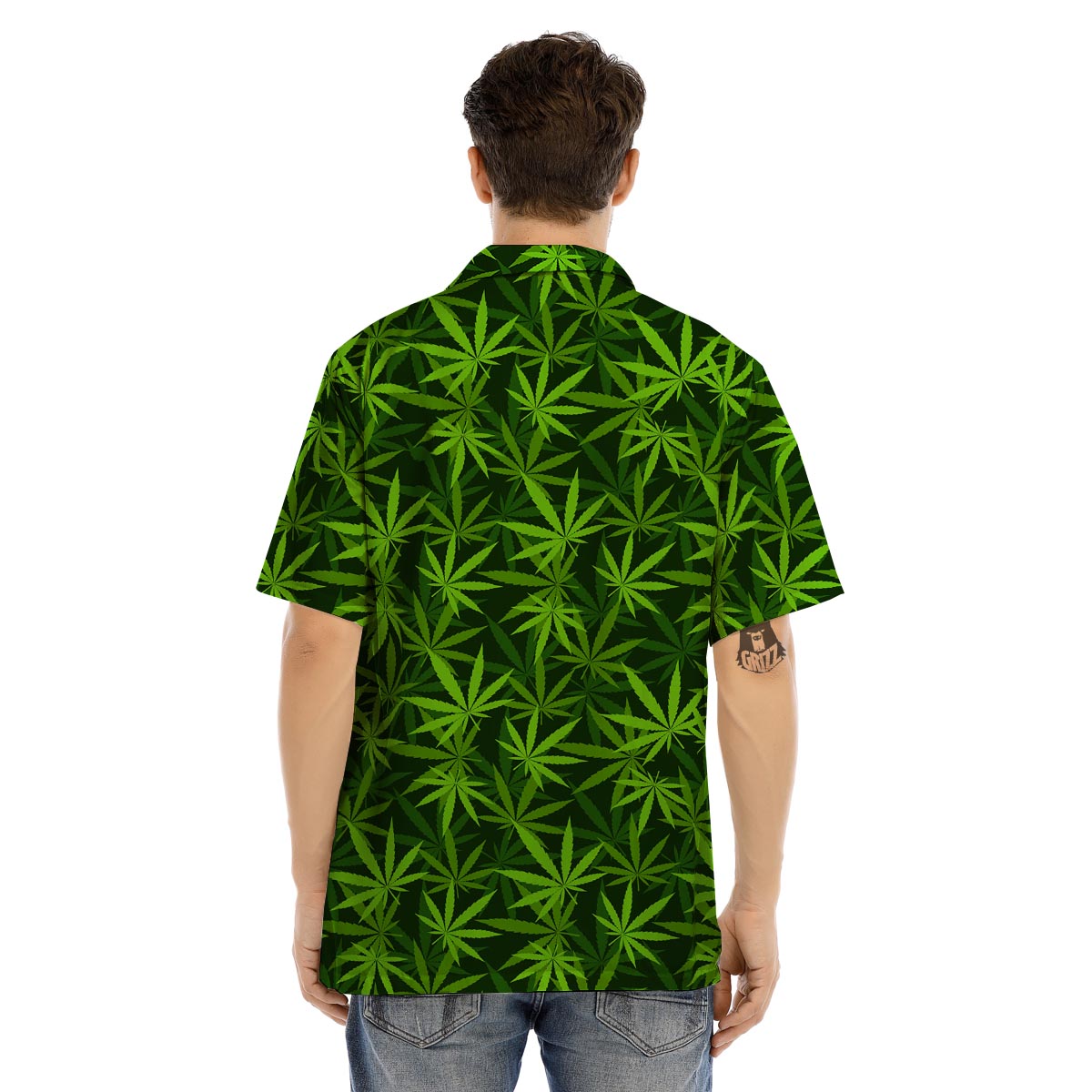 Reggae Leaf Rasta Men’s Hawaiian Shirt-grizzshop