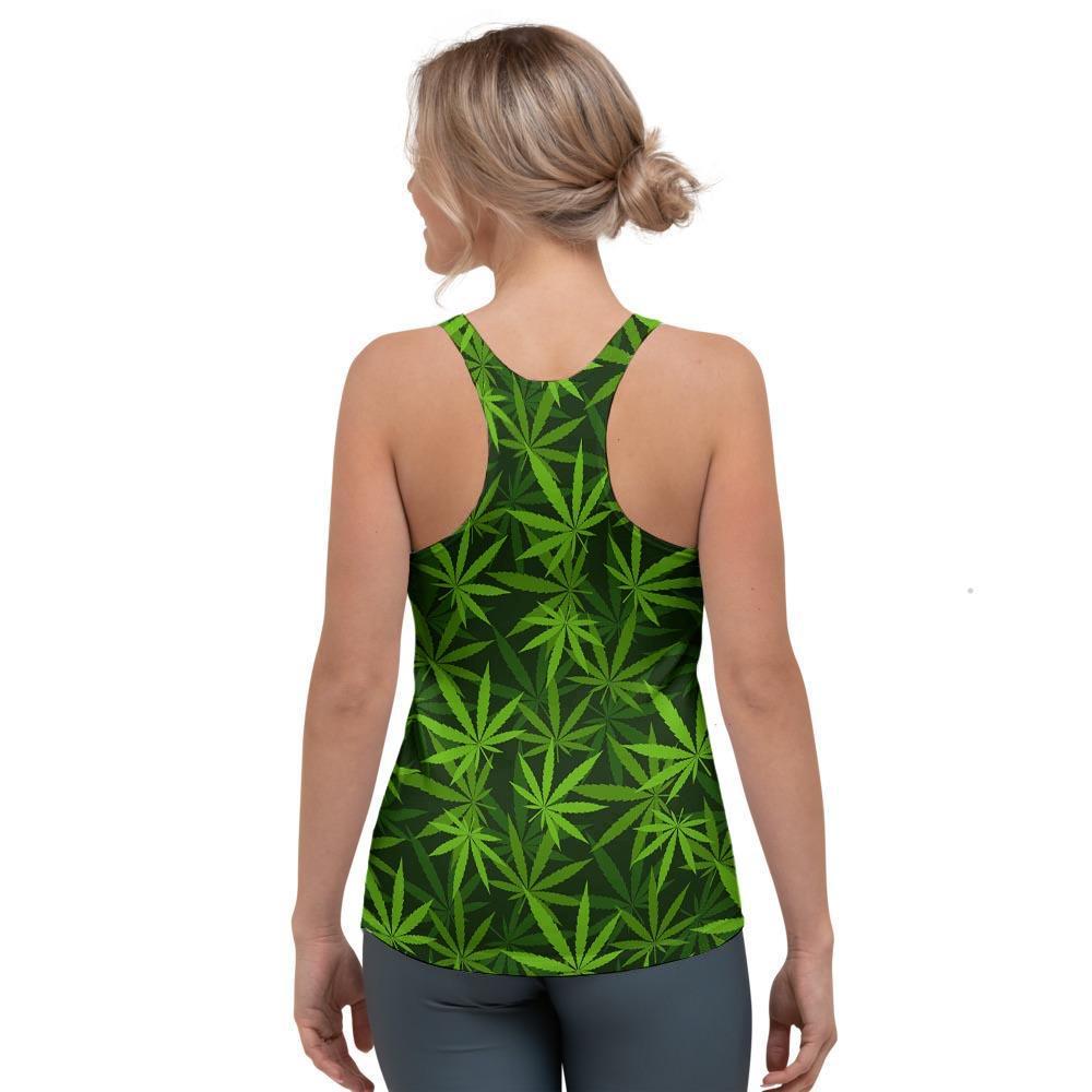 Reggae Leaf Rasta Women's Racerback Tank Top-grizzshop