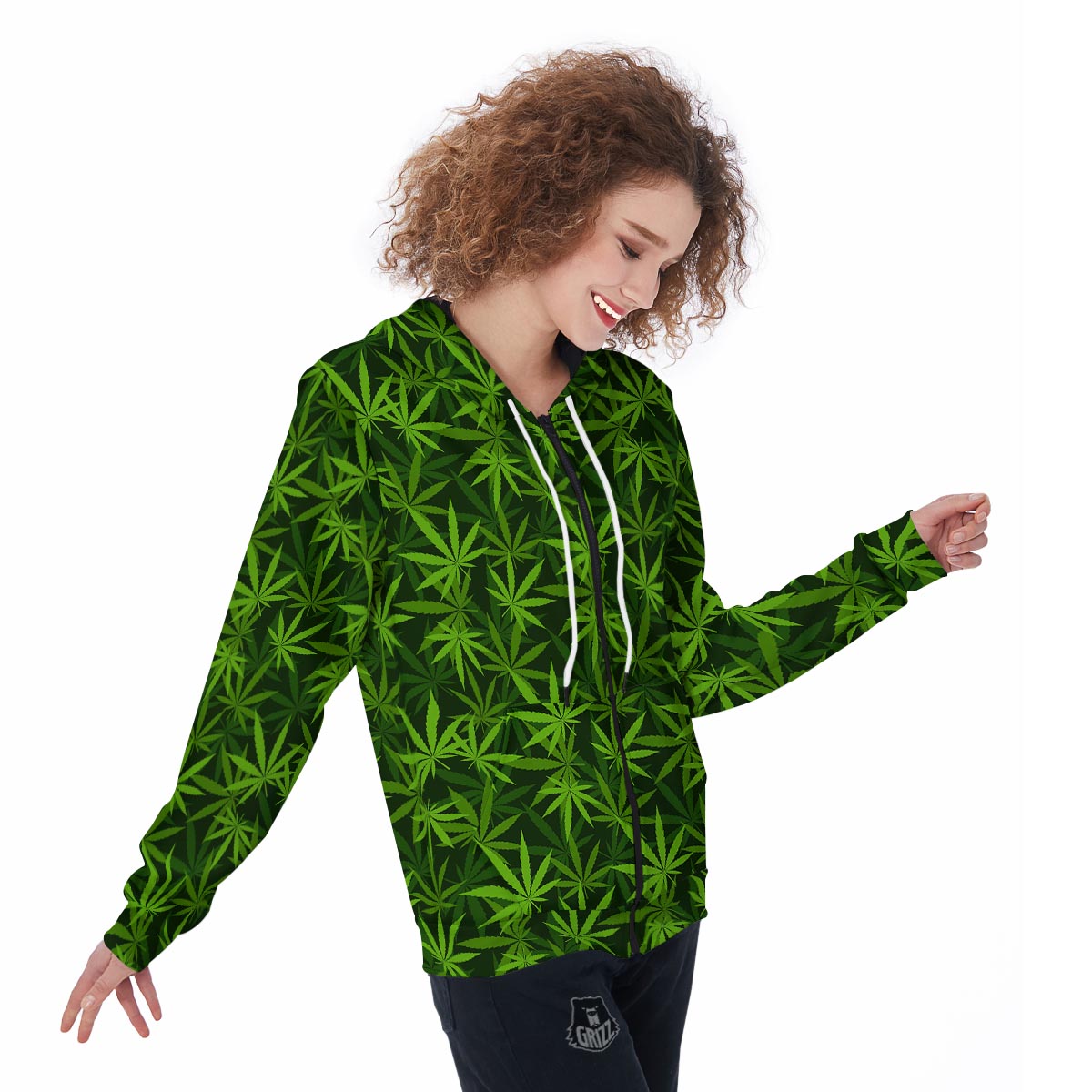Reggae Leaf Rasta Women's Zip Up Hoodie-grizzshop