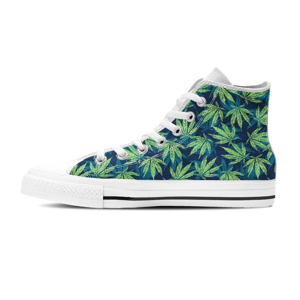 Reggae Leaf Tropical Men's High Top Shoes-grizzshop