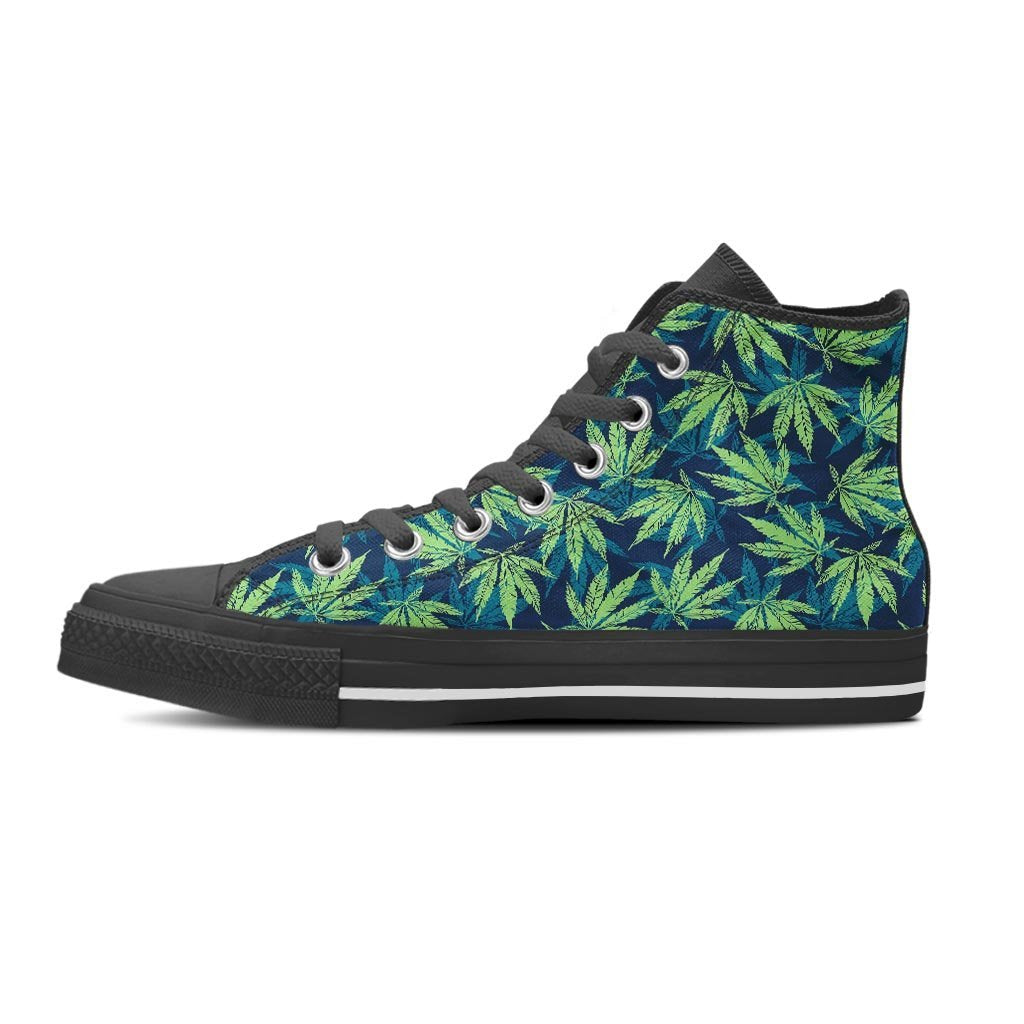 Reggae Leaf Tropical Men's High Top Shoes-grizzshop