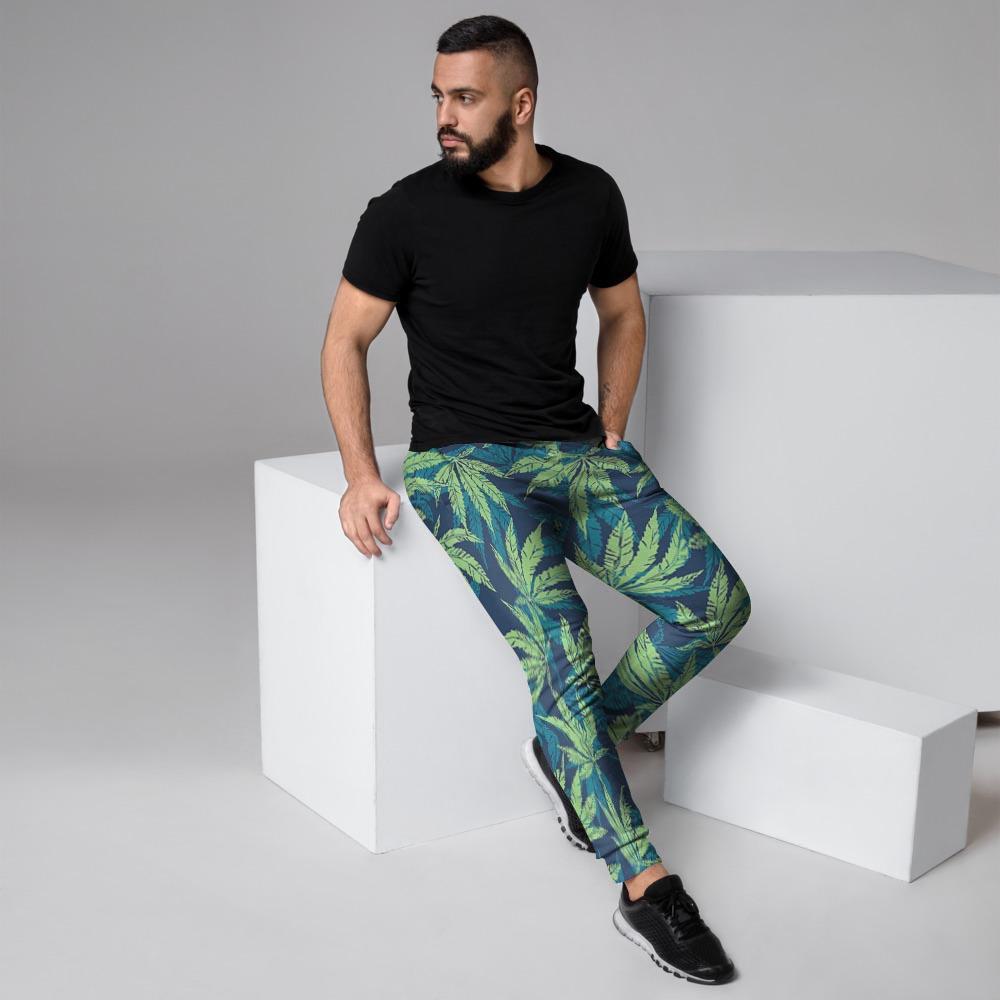 Reggae Leaf Tropical Men's Joggers-grizzshop