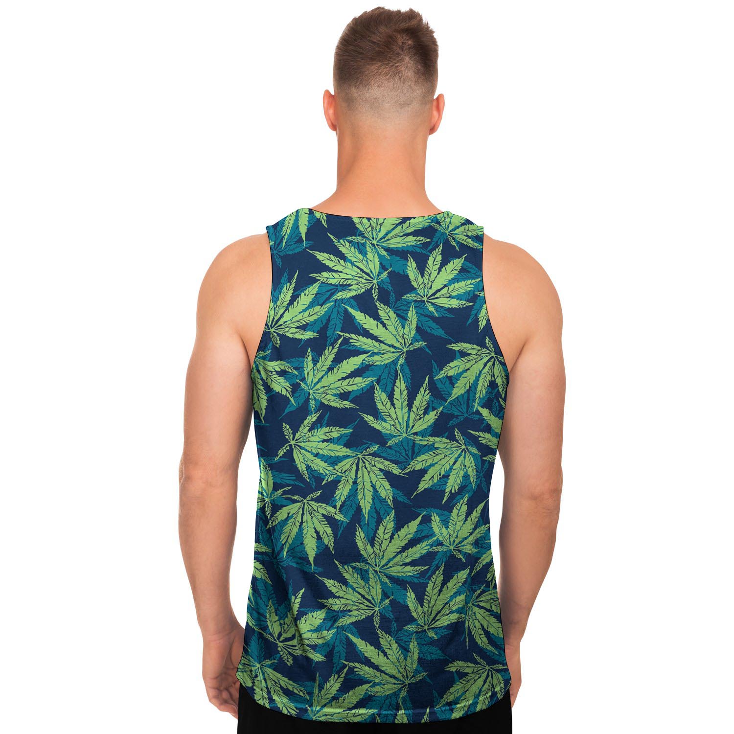Reggae Leaf Tropical Men's Tank Tops-grizzshop