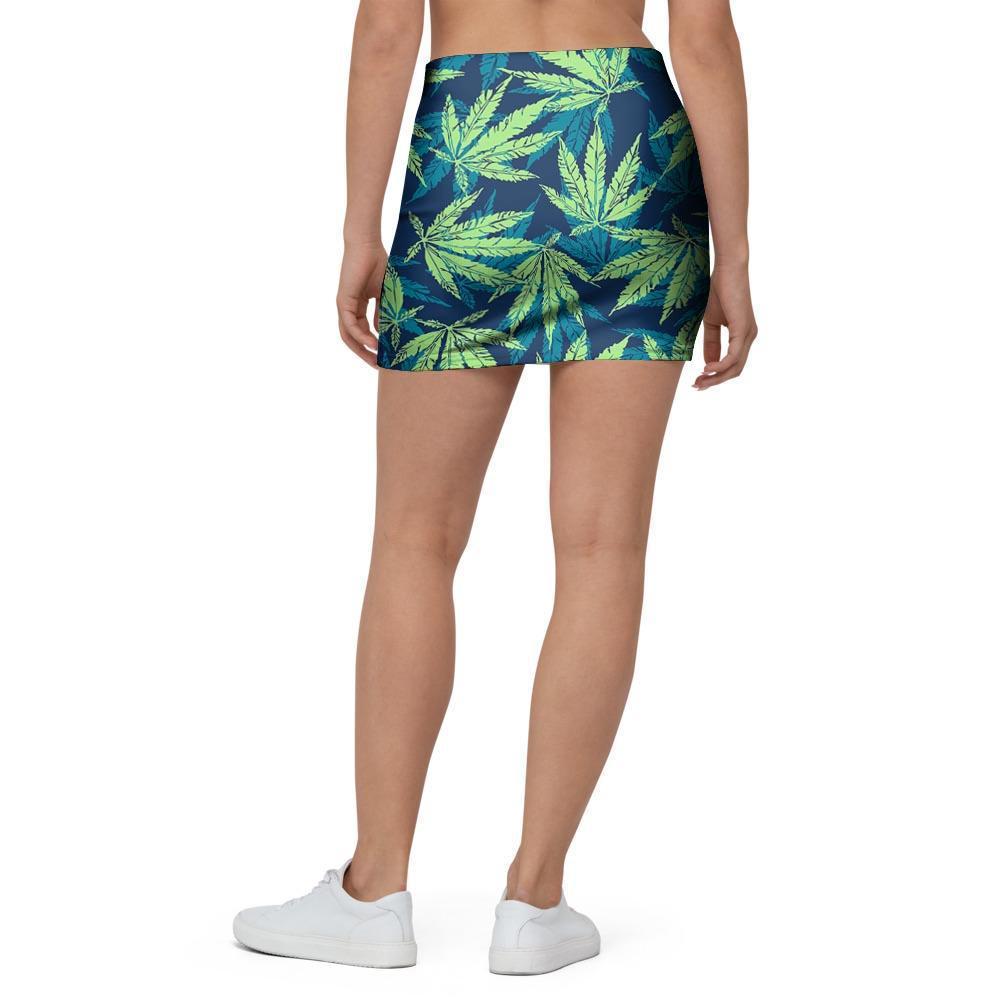 Reggae Leaf Tropical Mini Skirt-grizzshop