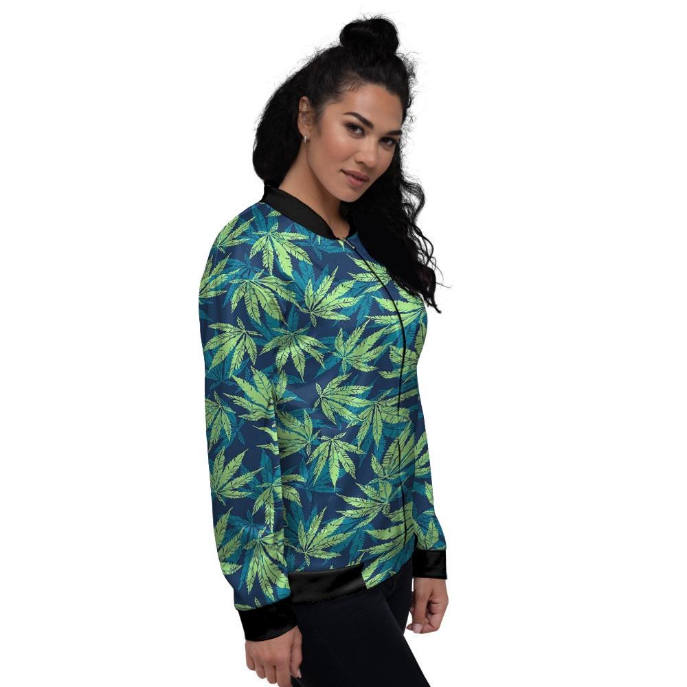 Reggae Leaf Tropical Women's Bomber Jacket-grizzshop