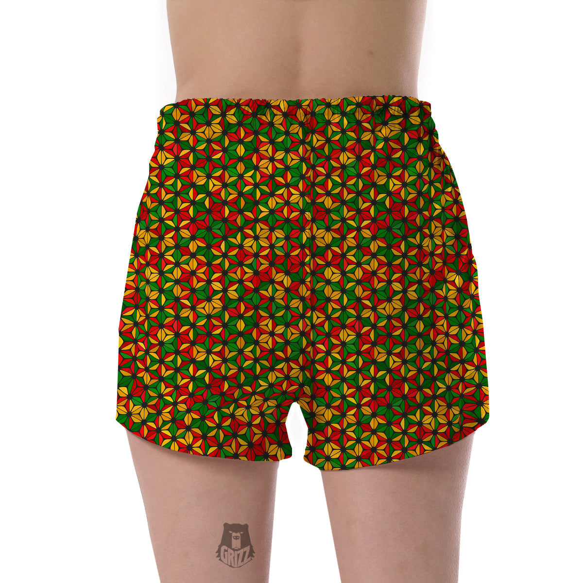 Reggae Rasta Print Pattern Women's Shorts-grizzshop