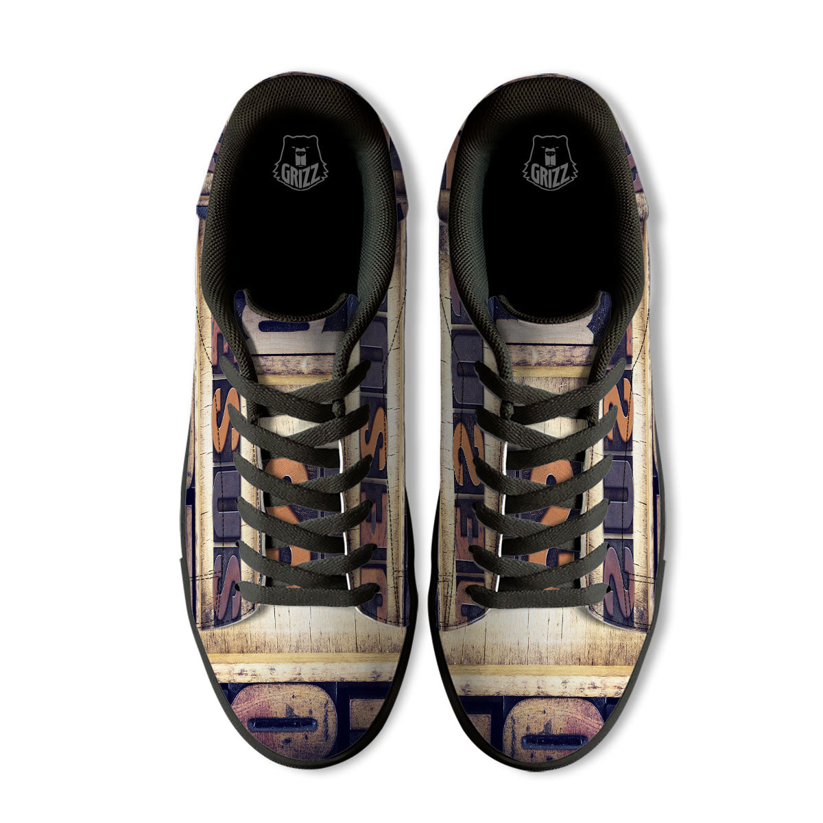 Religious Jesus Words Print Black Low Top Sneakers-grizzshop