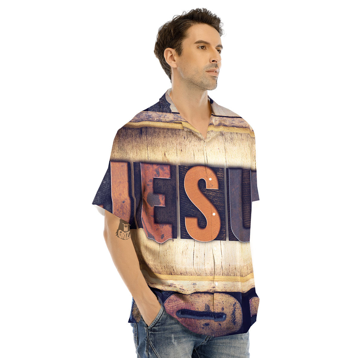 Religious Jesus Words Print Men's Hawaiian Shirt-grizzshop