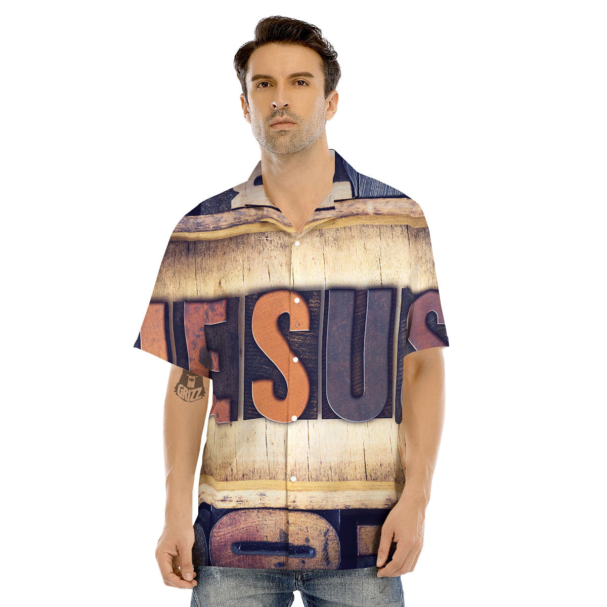 Religious Jesus Words Print Men's Hawaiian Shirt-grizzshop