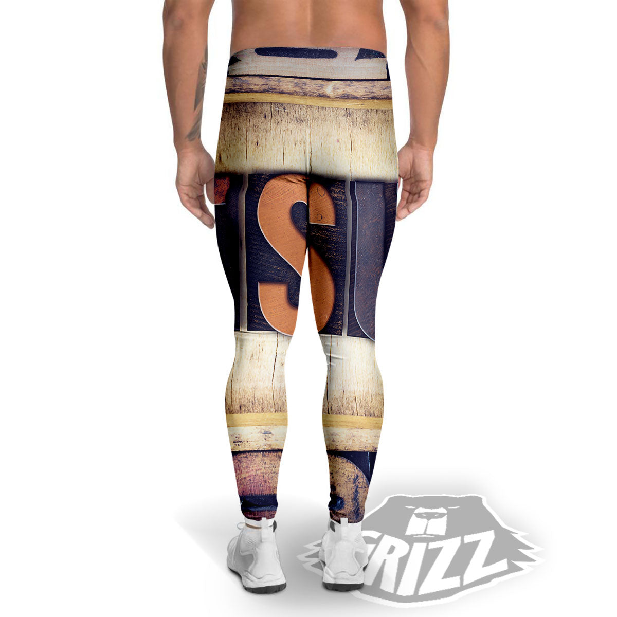 Religious Jesus Words Print Men's Leggings-grizzshop