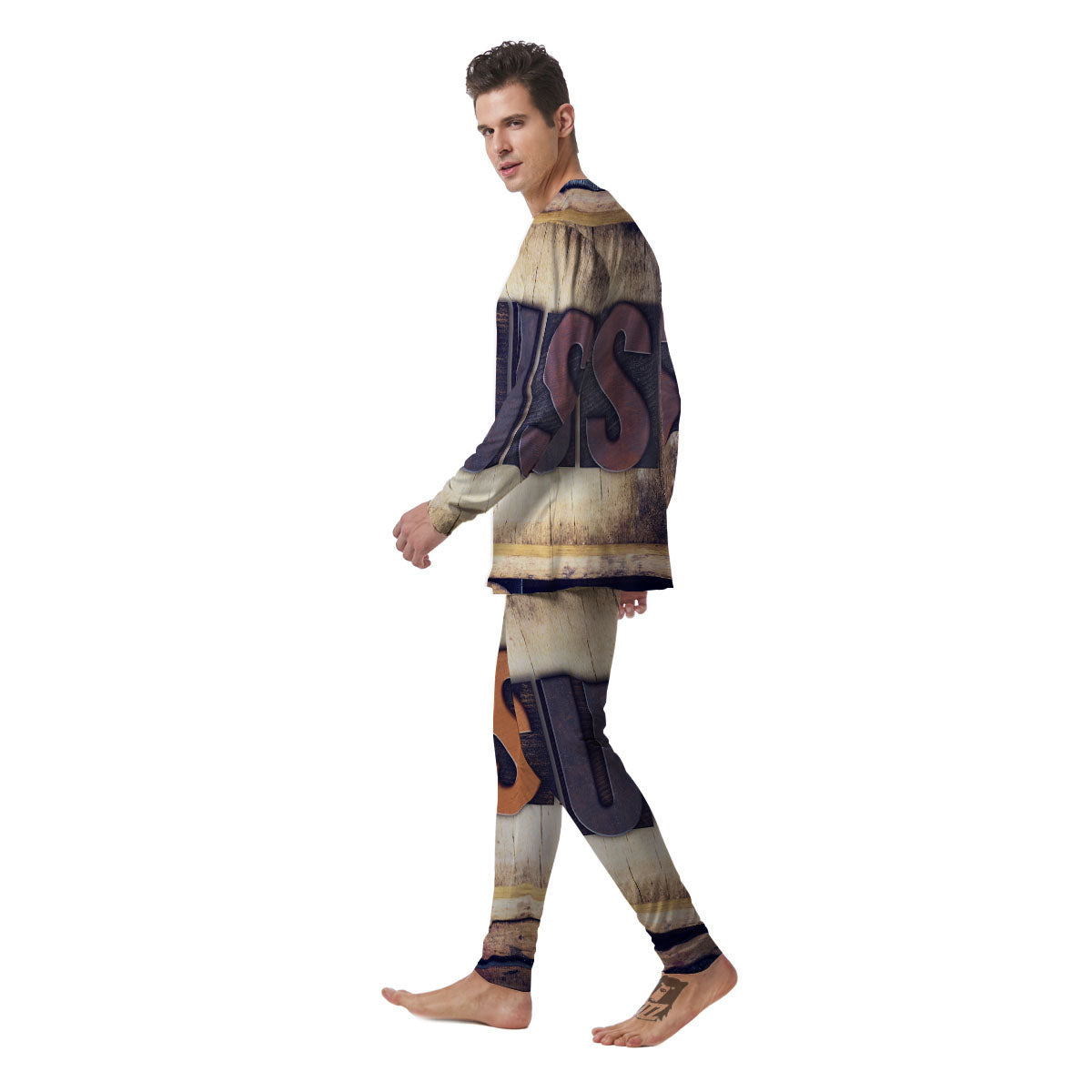 Religious Jesus Words Print Men's Pajamas-grizzshop