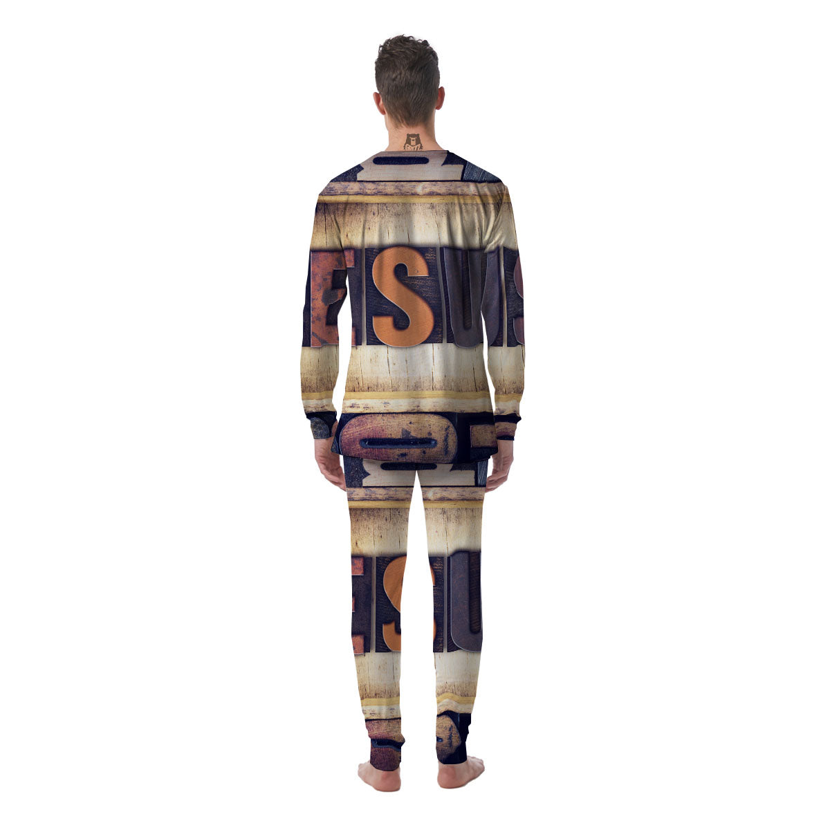 Religious Jesus Words Print Men's Pajamas-grizzshop