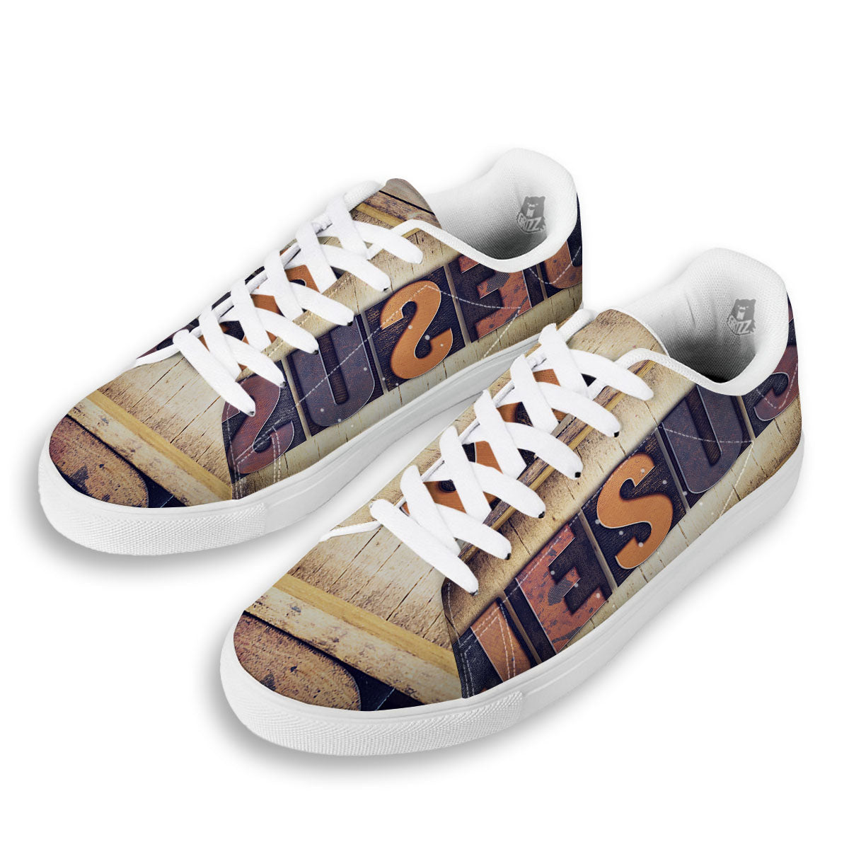 Religious Jesus Words Print White Low Top Sneakers-grizzshop