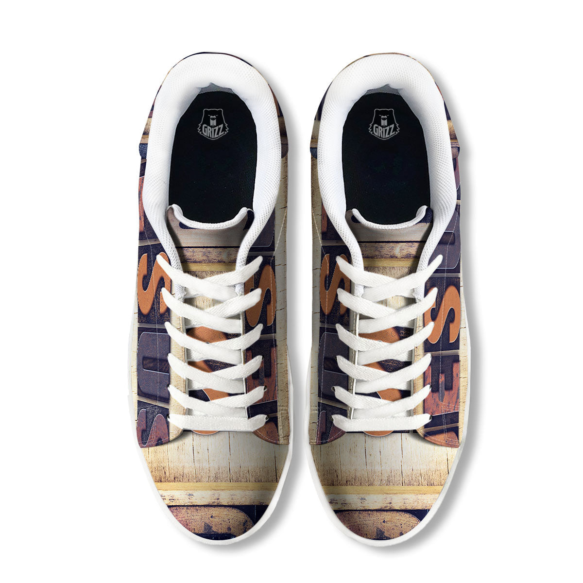 Religious Jesus Words Print White Low Top Sneakers-grizzshop