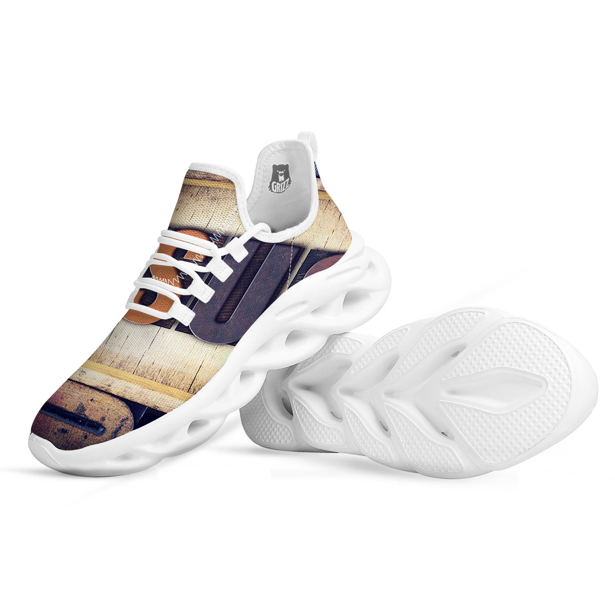 Religious Jesus Words Print White Running Shoes-grizzshop