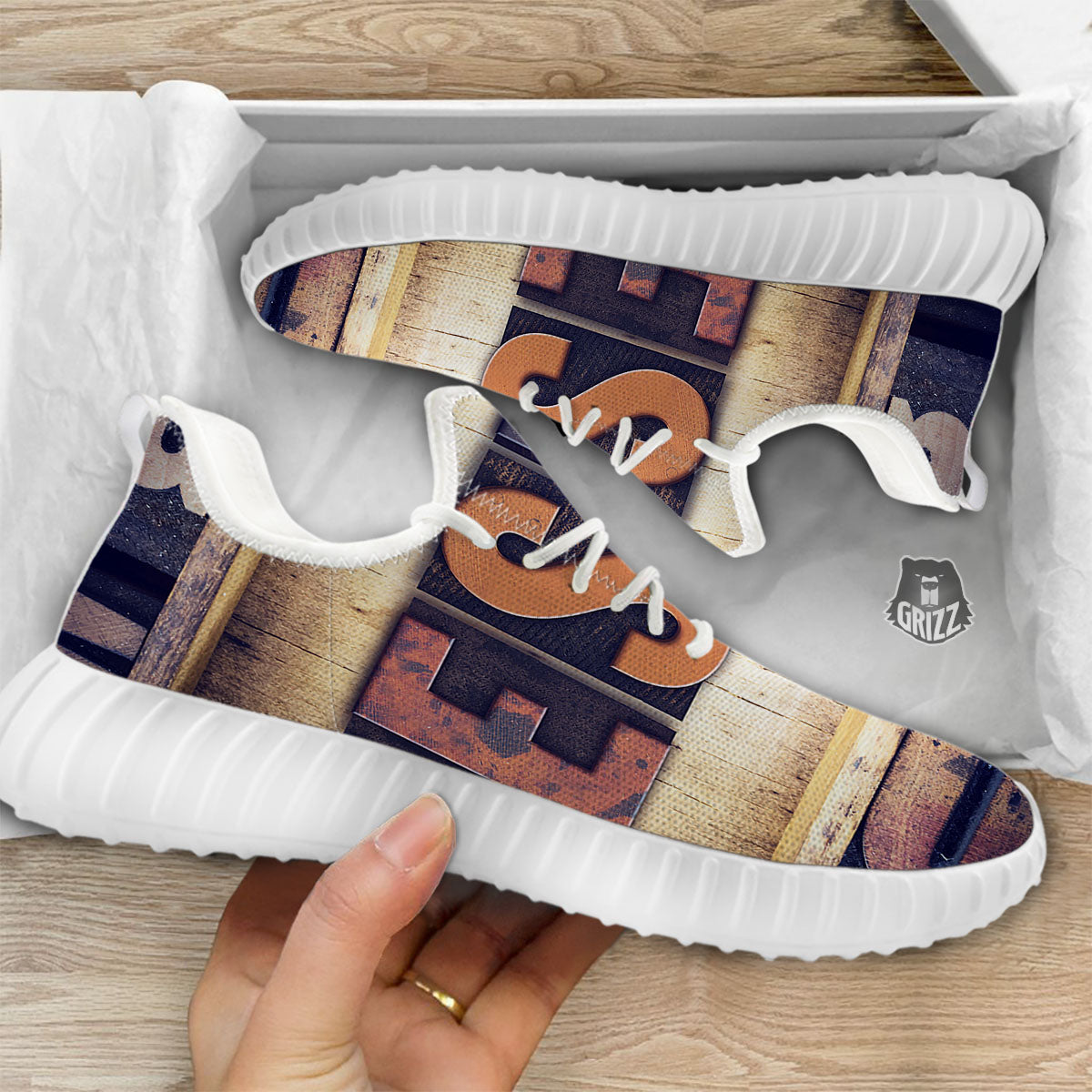 Religious Jesus Words Print White Walking Shoes-grizzshop