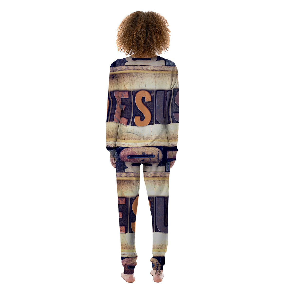 Religious Jesus Words Print Women's Pajamas-grizzshop