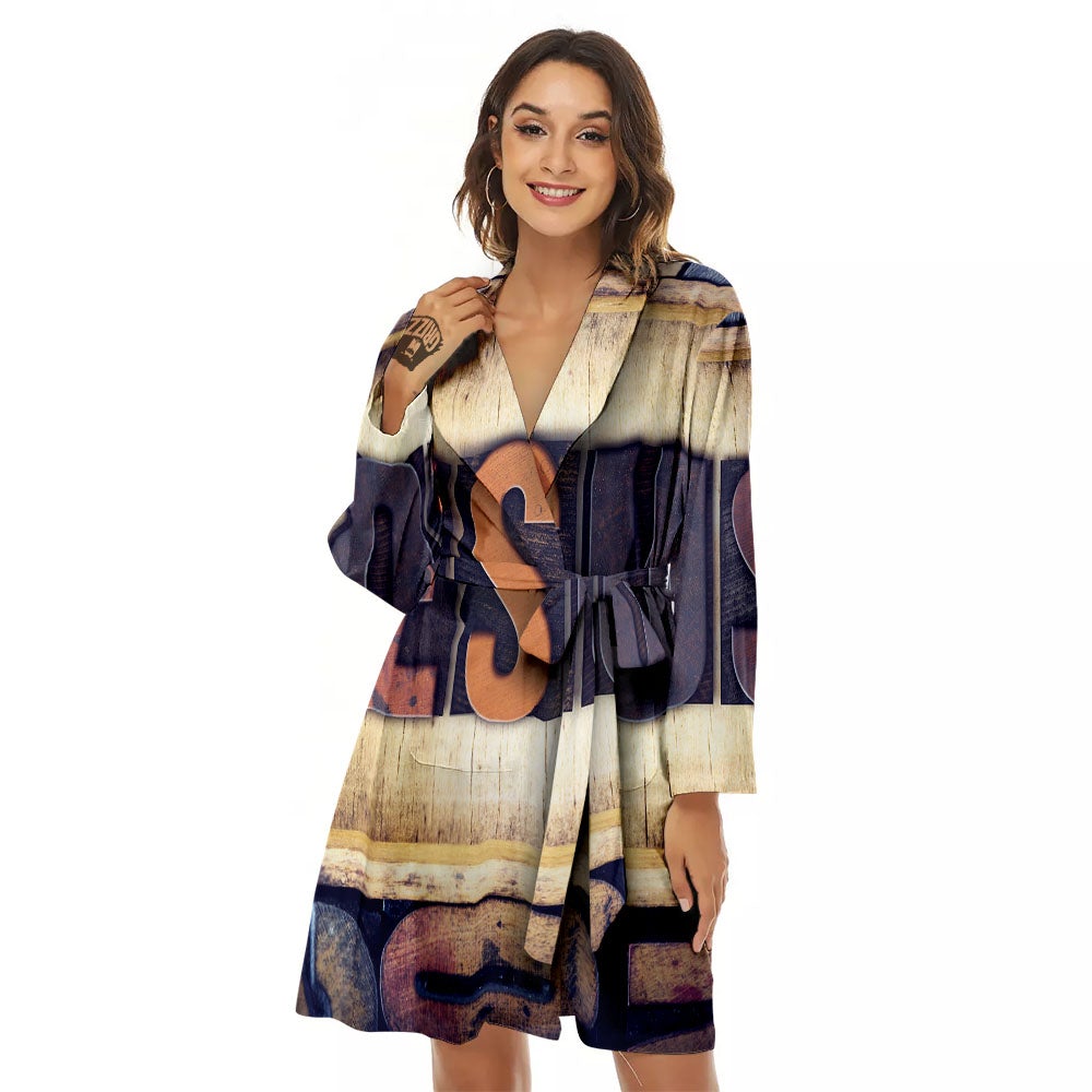 Religious Jesus Words Print Women's Robe-grizzshop