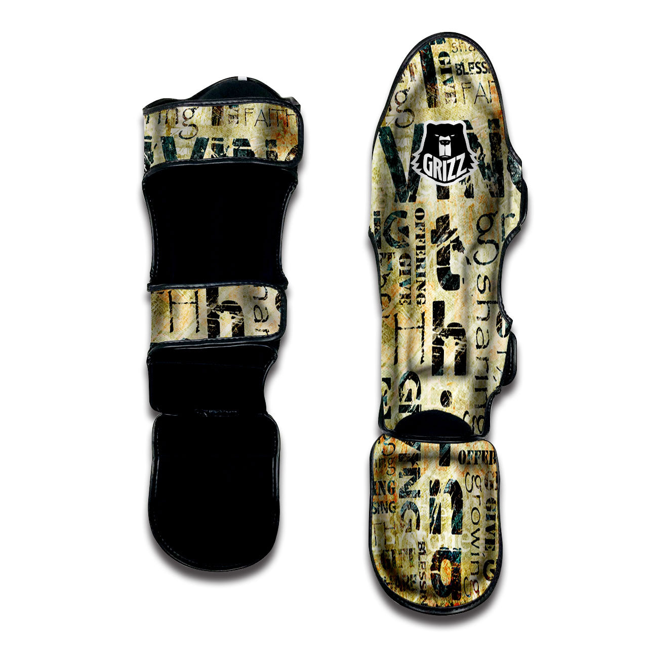 Religious Words Tithing And Giving Print Muay Thai Shin Guards-grizzshop