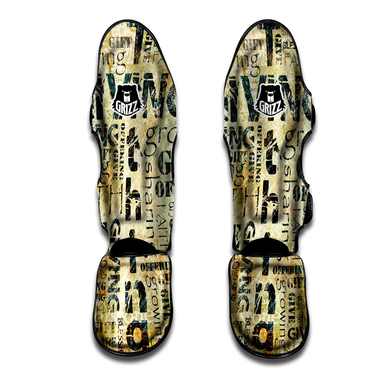 Religious Words Tithing And Giving Print Muay Thai Shin Guards-grizzshop