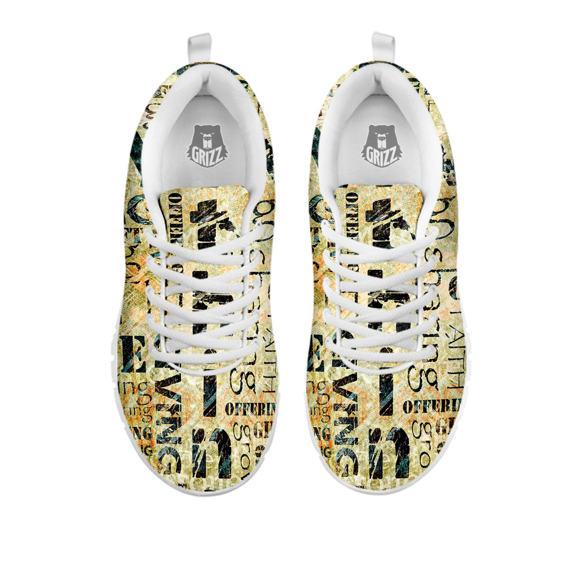 Religious Words Tithing And Giving Print White Sneaker-grizzshop
