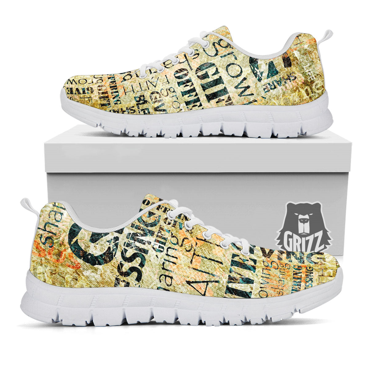 Religious Words Tithing And Giving Print White Sneaker-grizzshop