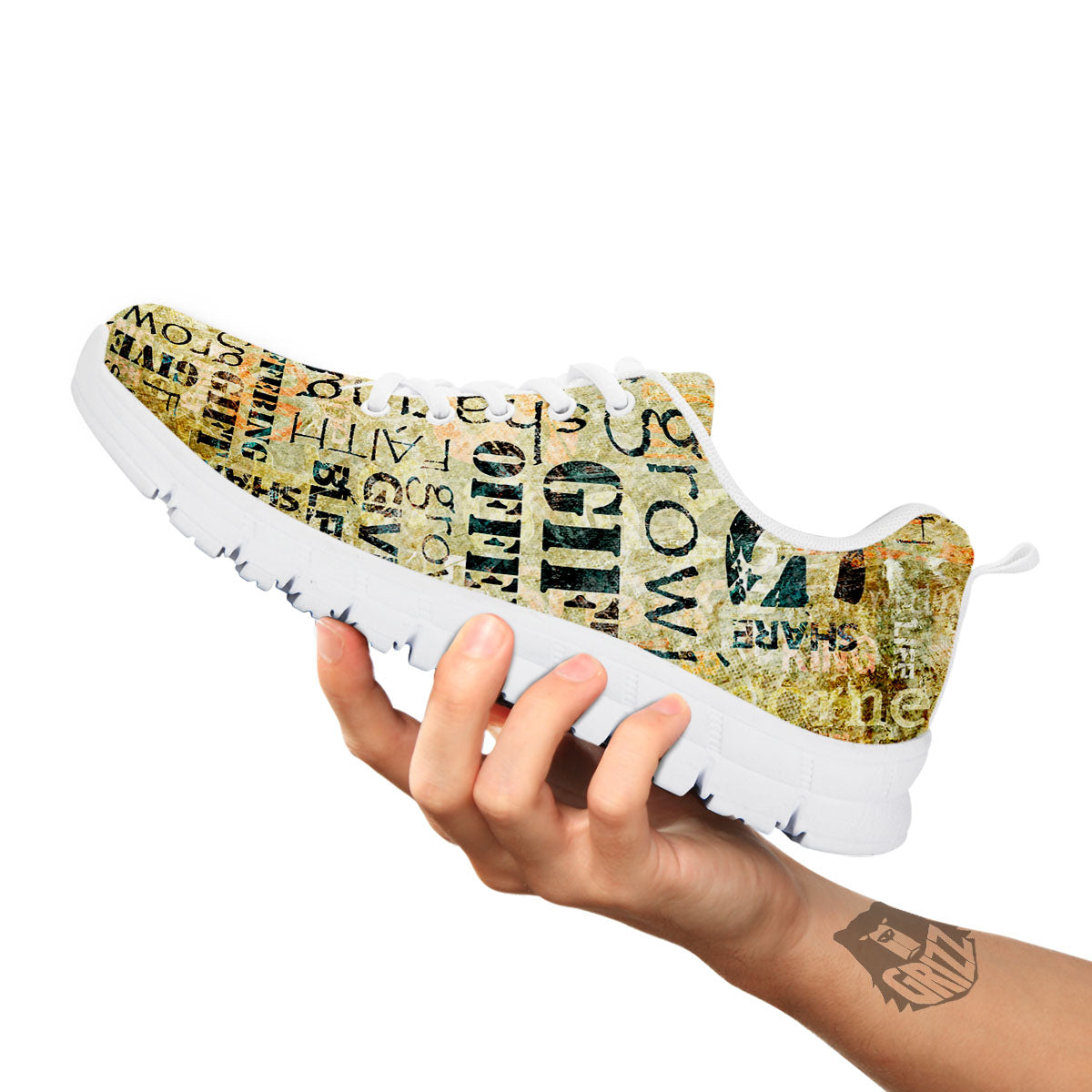 Religious Words Tithing And Giving Print White Sneaker-grizzshop