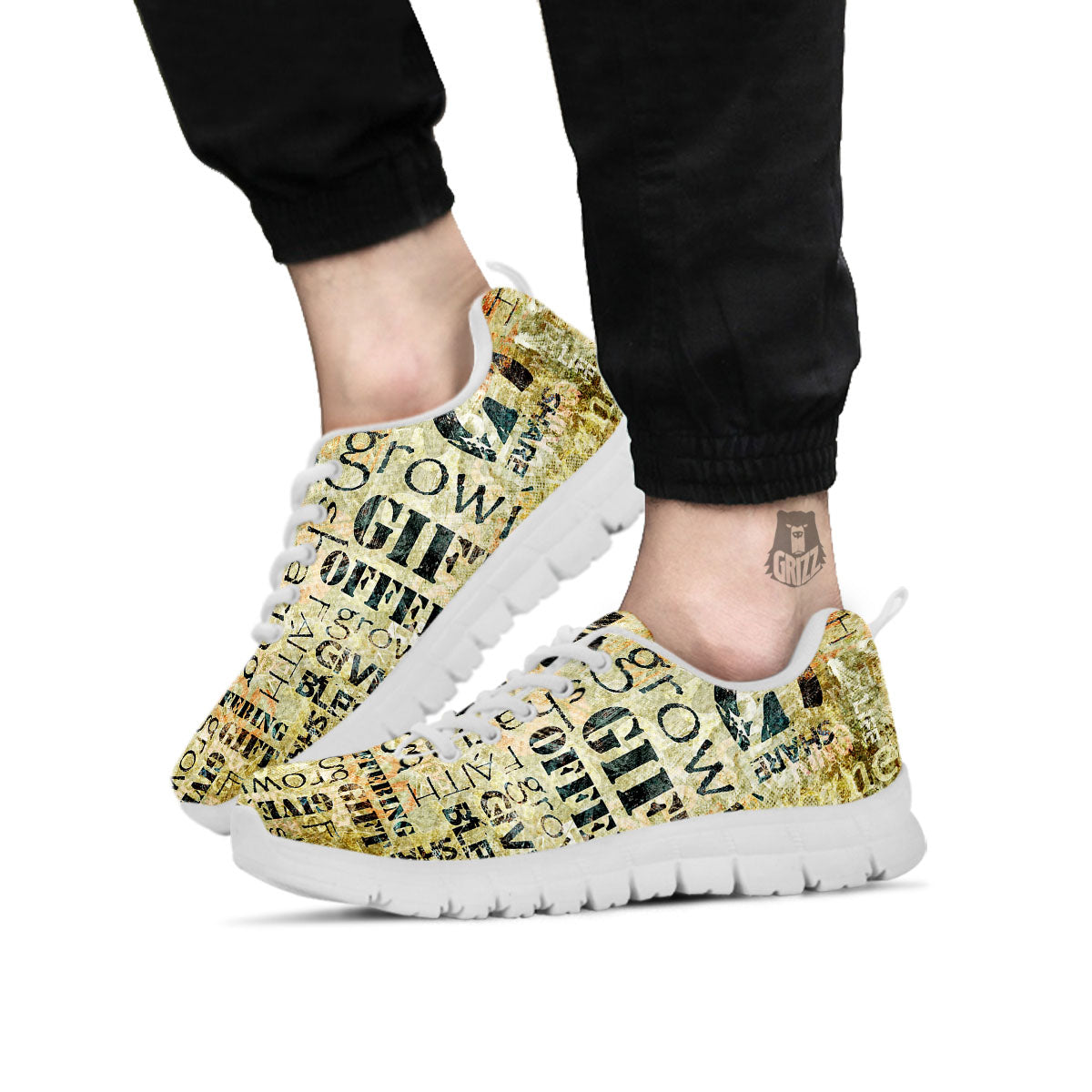 Religious Words Tithing And Giving Print White Sneaker-grizzshop