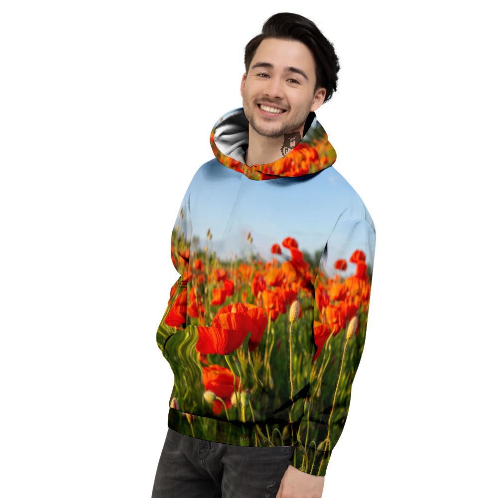 Remembrance Poppy Day Print Men's Hoodie-grizzshop
