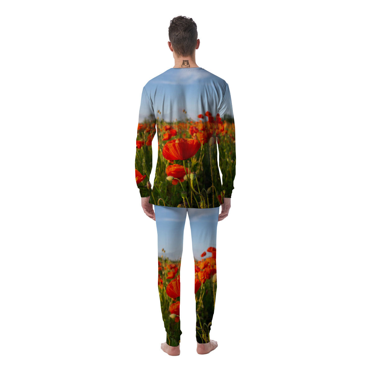 Remembrance Poppy Day Print Men's Pajamas-grizzshop
