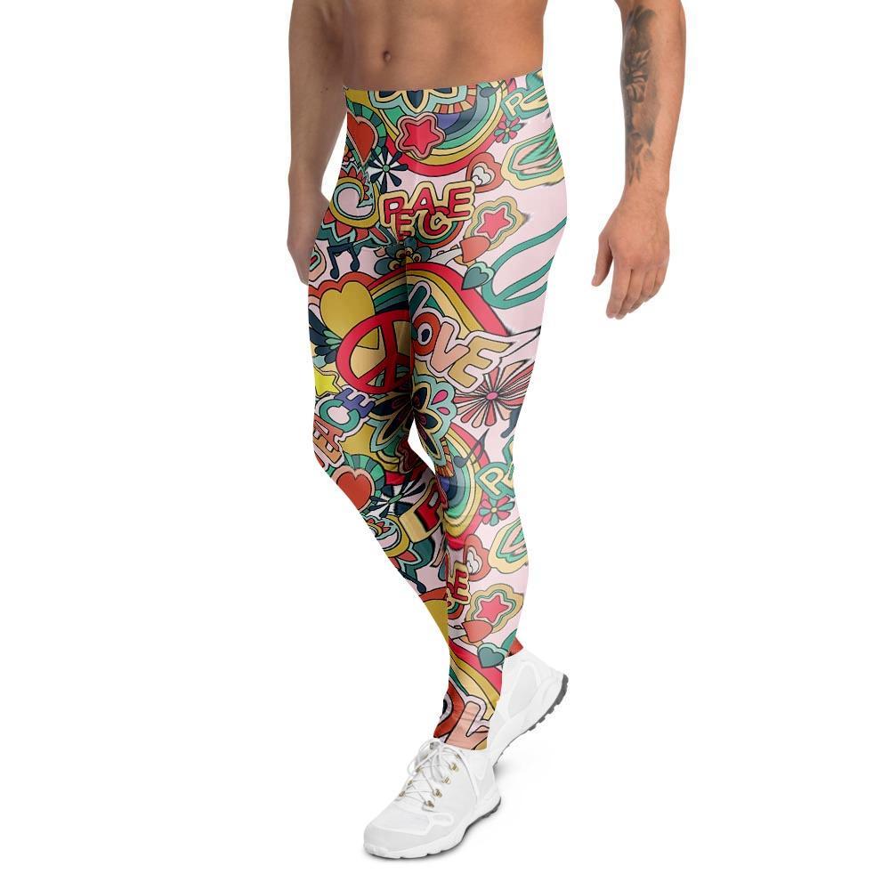 Retro Hippie Men's Leggings-grizzshop