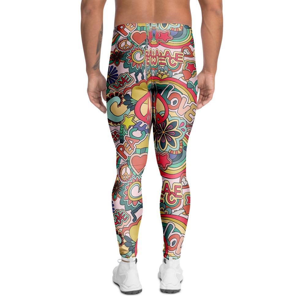 Retro Hippie Men's Leggings-grizzshop