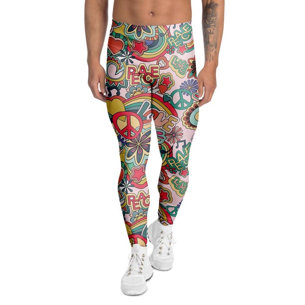 Retro Hippie Men's Leggings-grizzshop