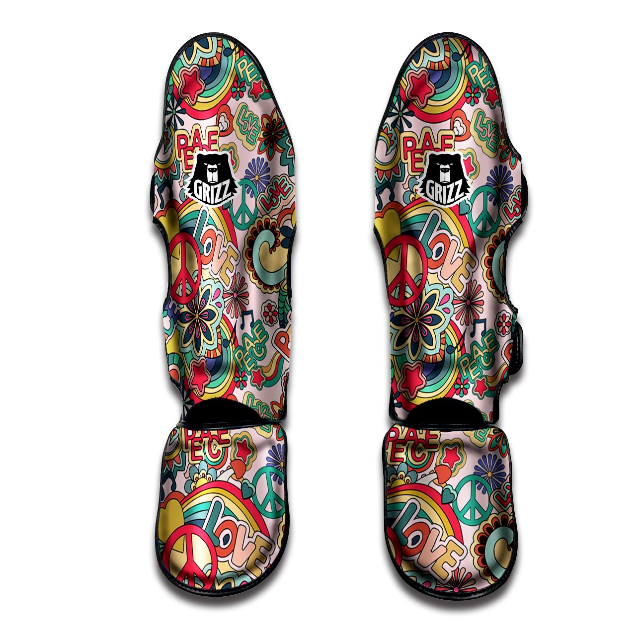 Hippie Tribal Aztec Print Pattern Muay Thai Shin Guards