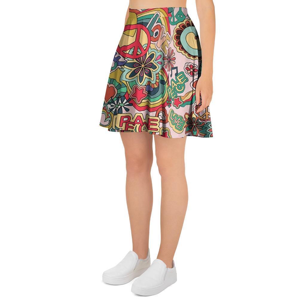 Retro Hippie Women's Skirt-grizzshop