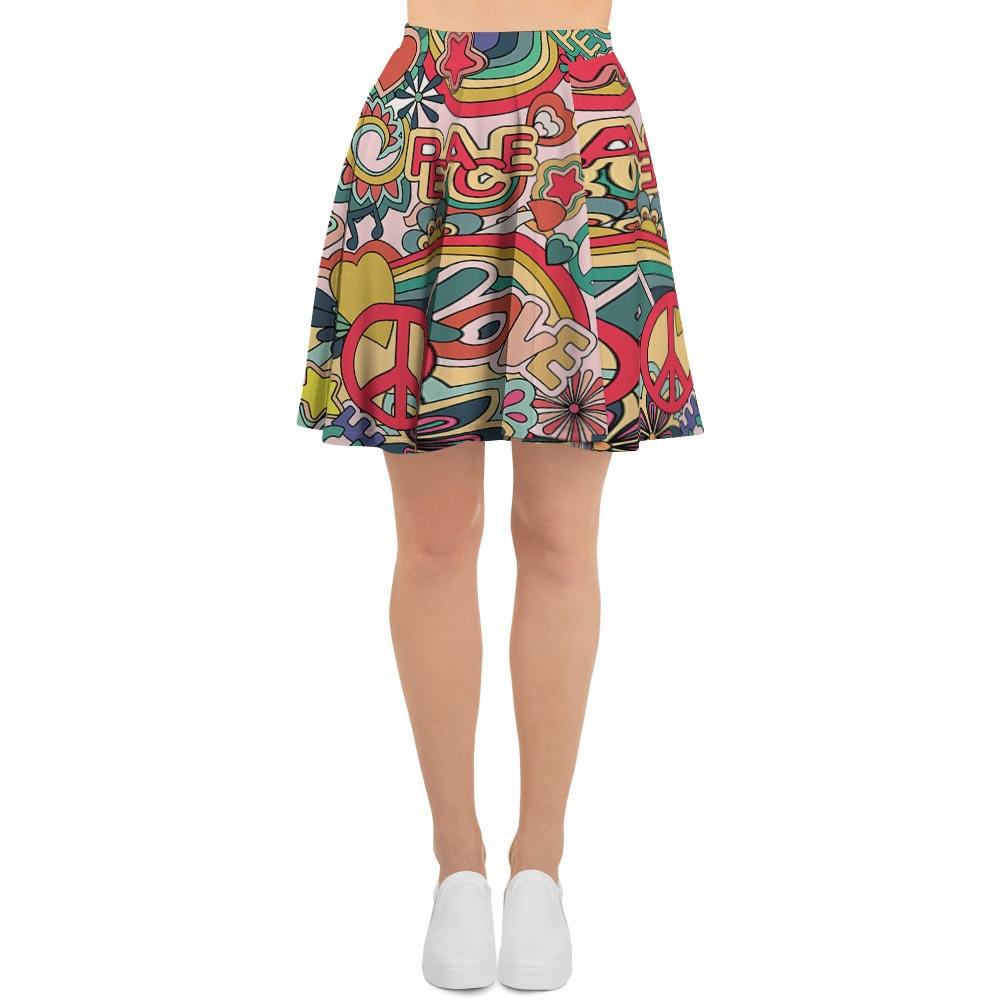 Retro Hippie Women's Skirt-grizzshop