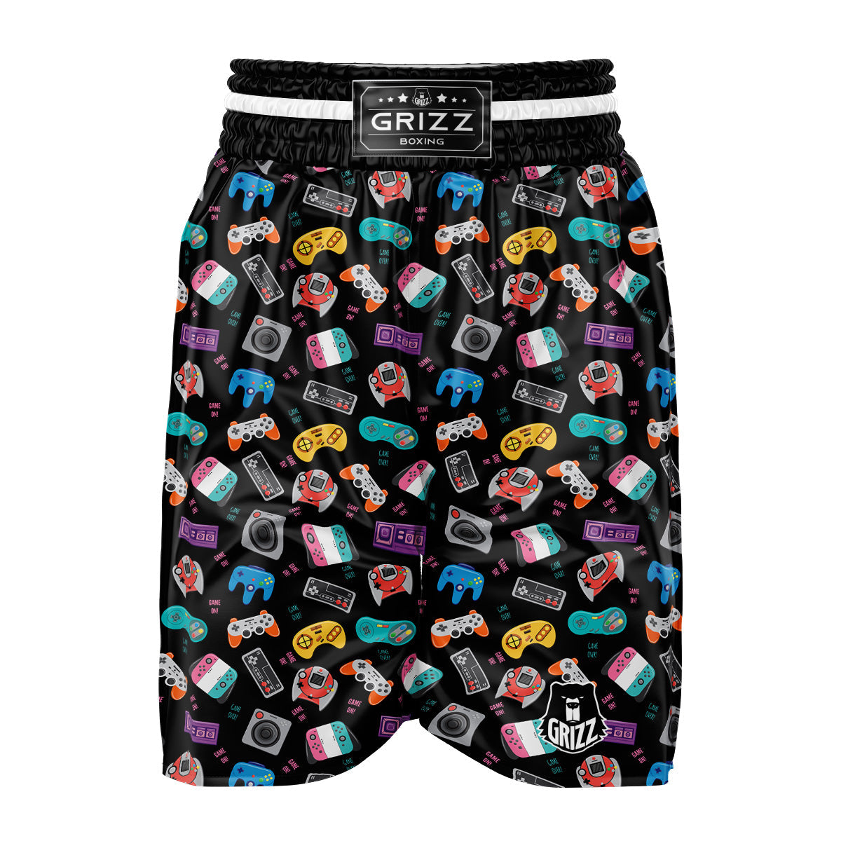 Retro Video Game Controller Print Pattern Boxing Shorts-grizzshop