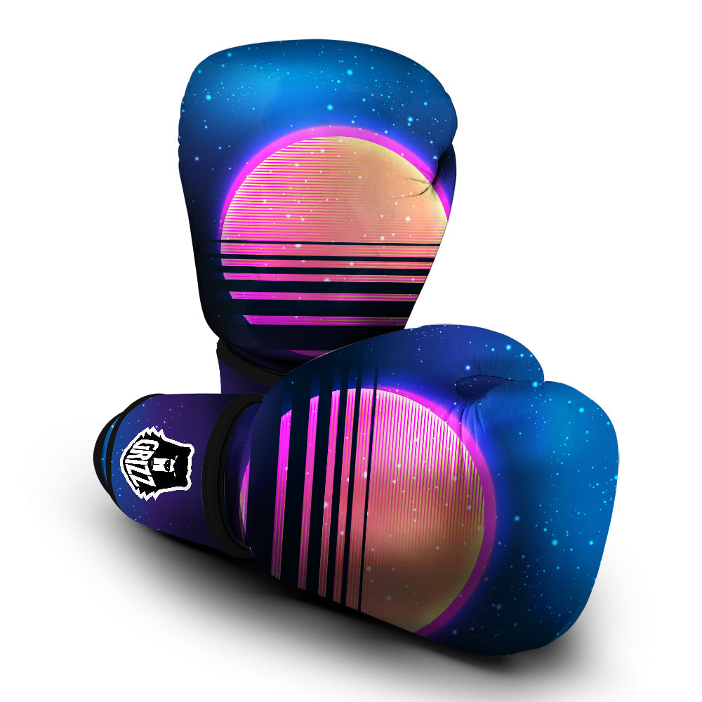 Retro Vintage Sun Print Boxing Gloves-grizzshop