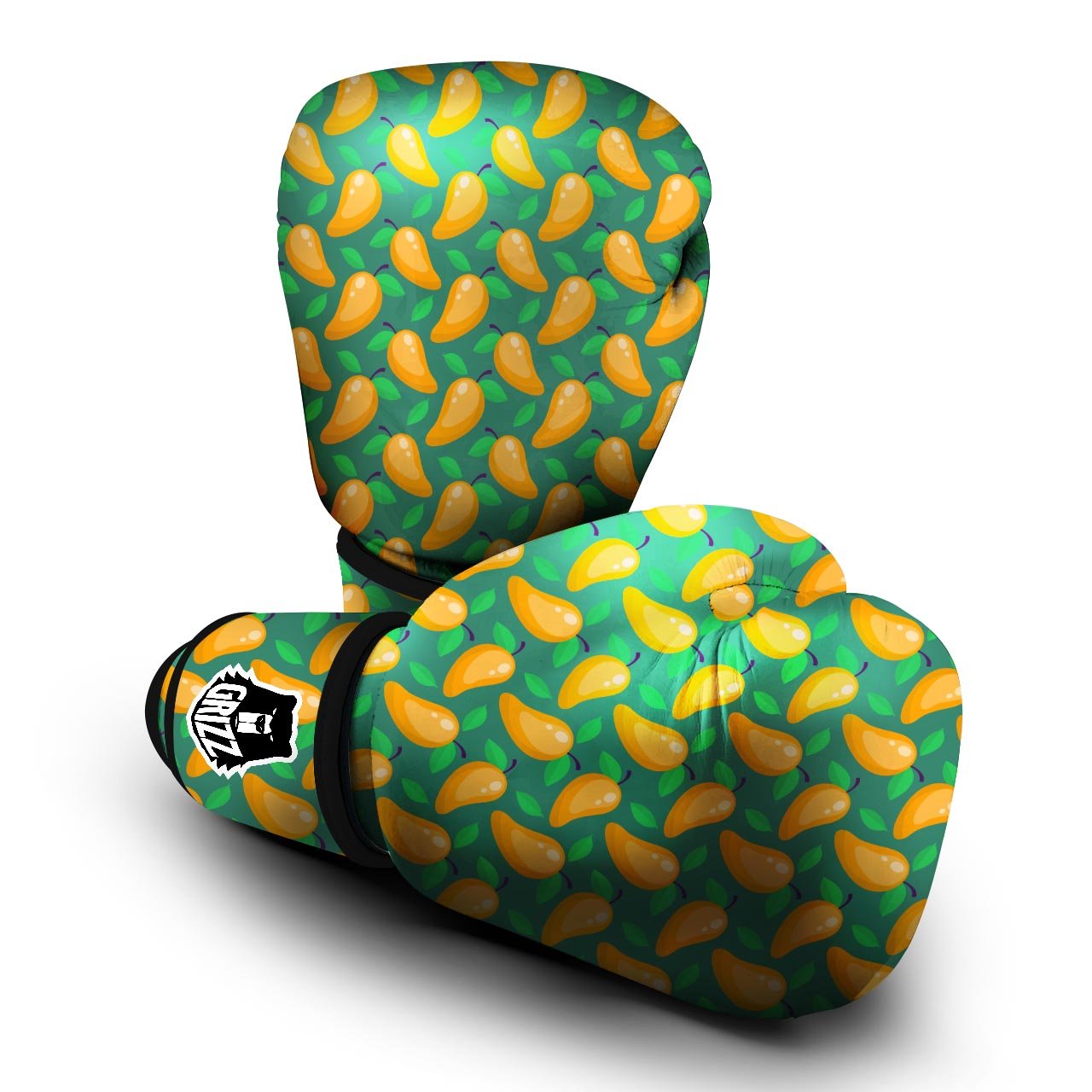 Ripe Mango Fruit Print Pattern Boxing Gloves-grizzshop