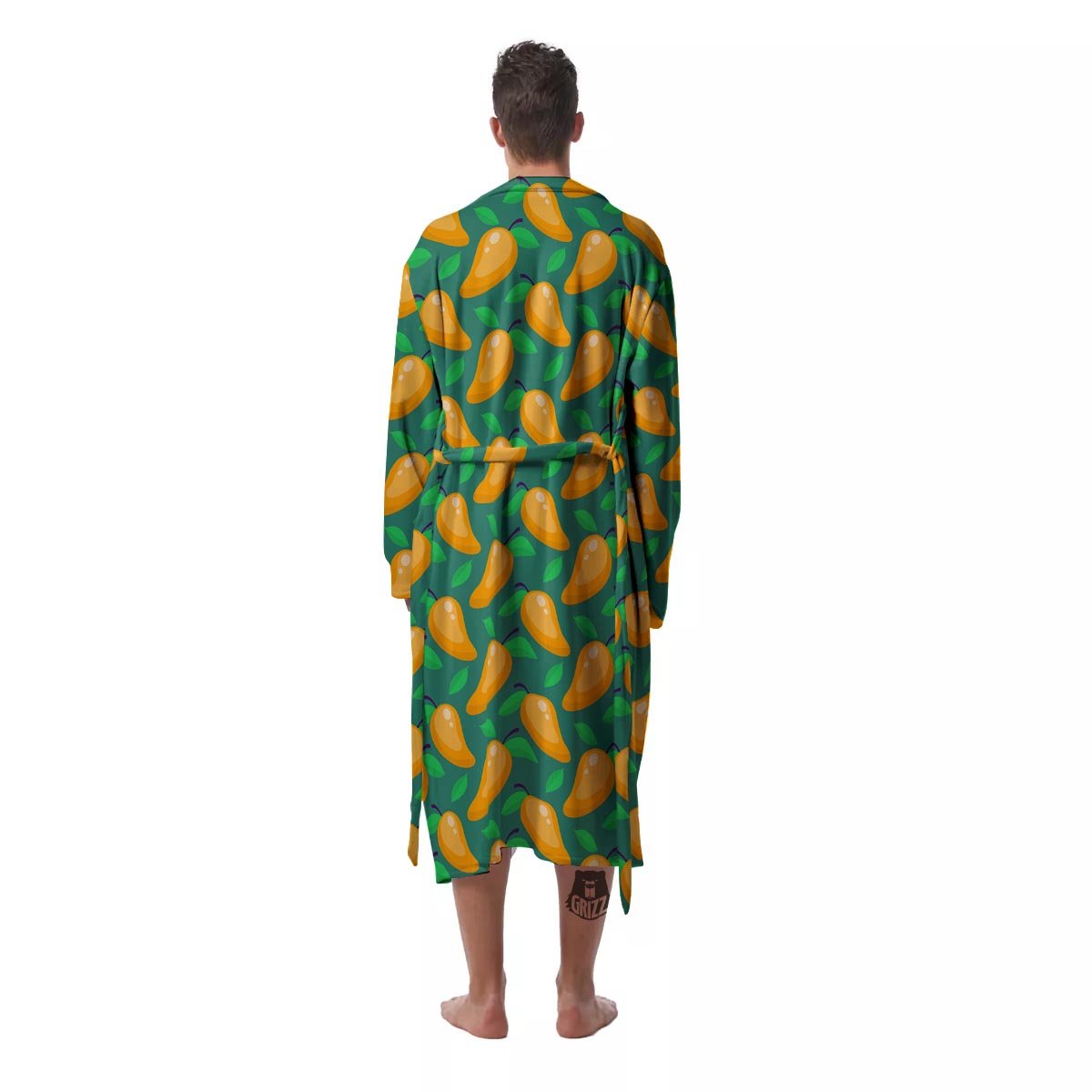 Ripe Mango Fruit Print Pattern Men's Robe-grizzshop
