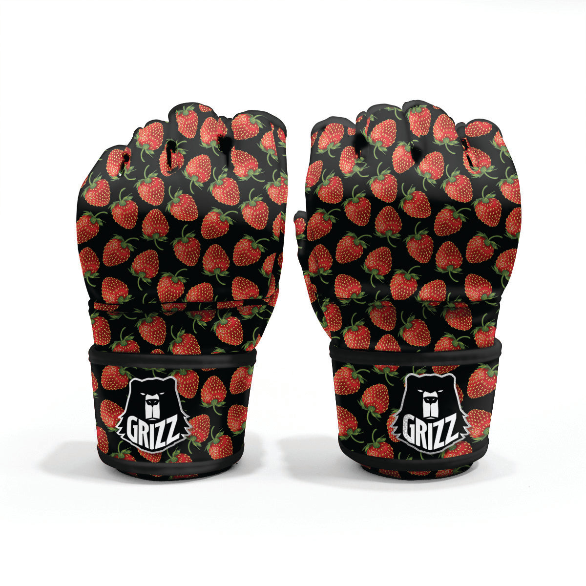 Ripe Strawberries Print Pattern MMA Gloves-grizzshop