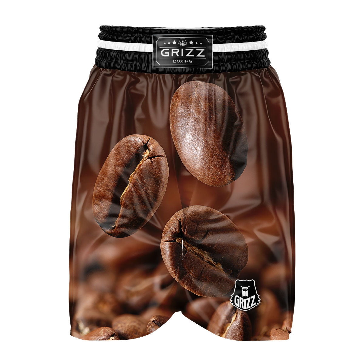 Roasted Coffee Bean Print Boxing Shorts-grizzshop