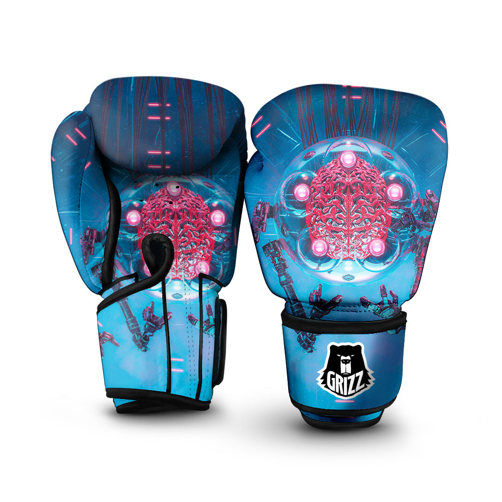 Robot Brain Machine Print Boxing Gloves-grizzshop