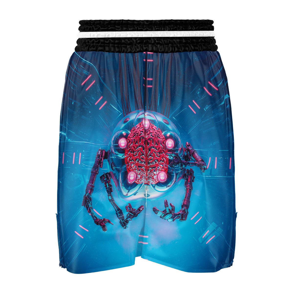 Robot Brain Machine Print Boxing Shorts-grizzshop