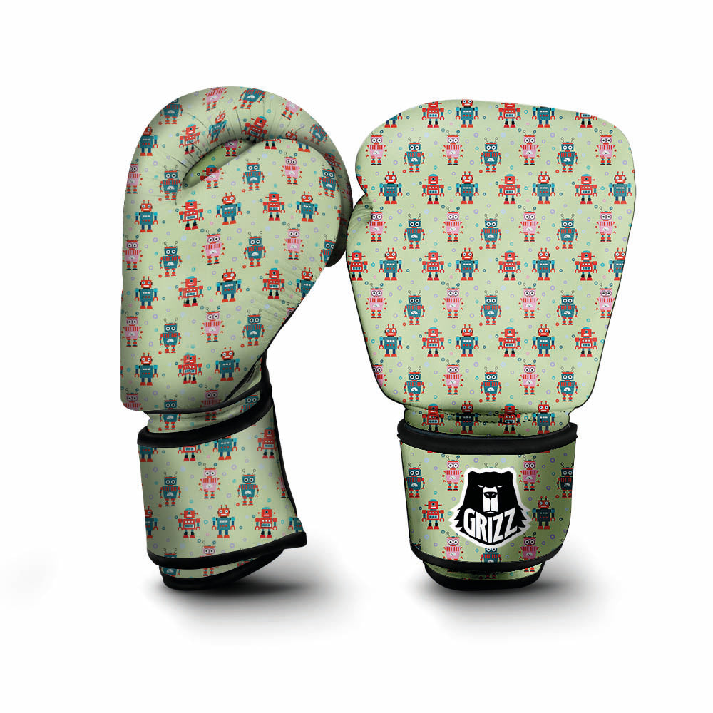 Robot Colorful Print Pattern Boxing Gloves-grizzshop