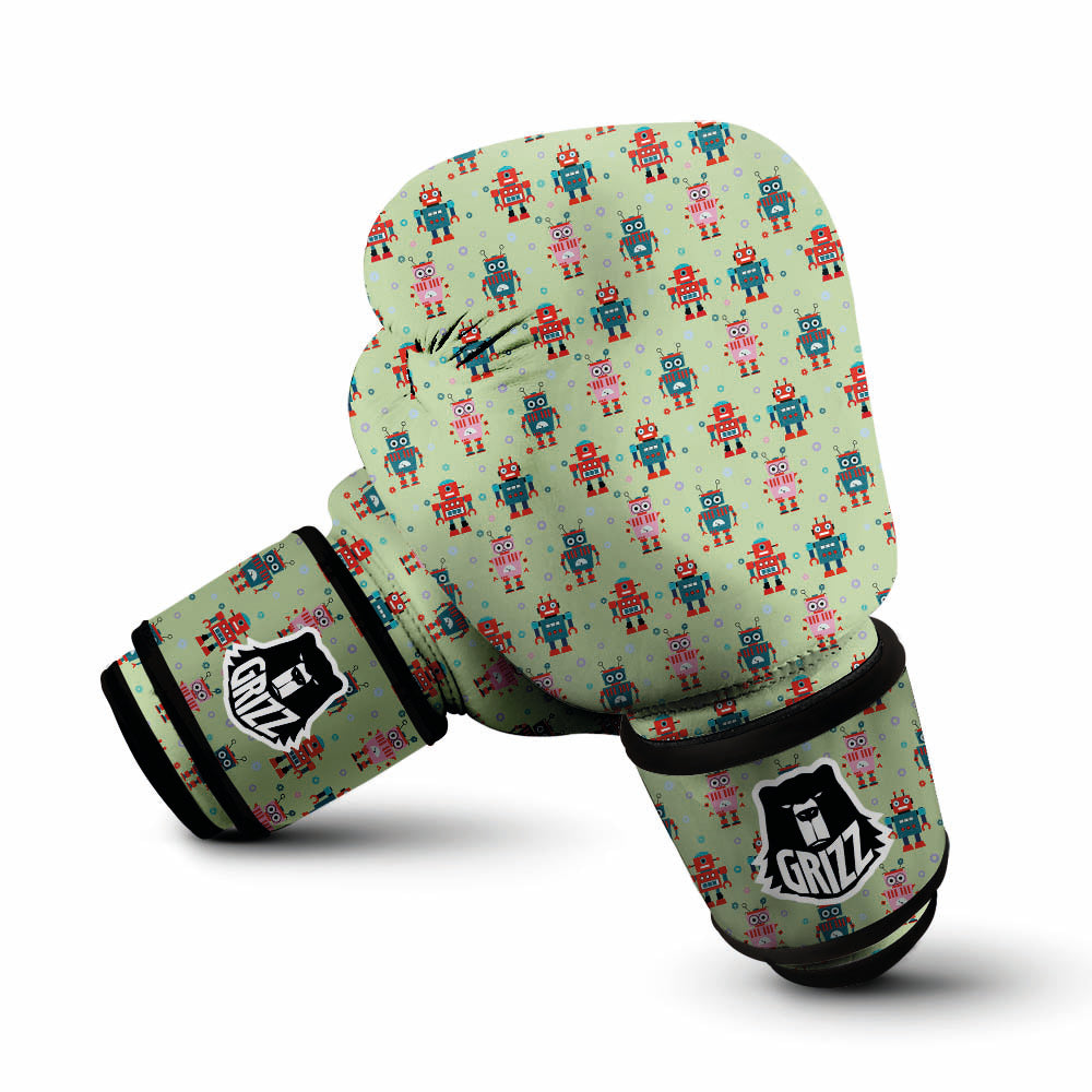 Robot Colorful Print Pattern Boxing Gloves-grizzshop