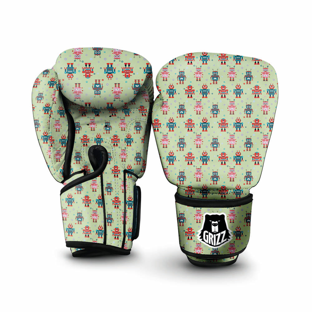 Robot Colorful Print Pattern Boxing Gloves-grizzshop