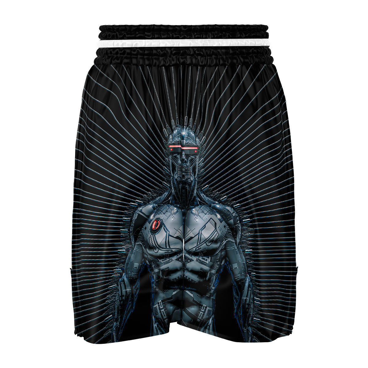 Robot Connection Print Boxing Shorts-grizzshop