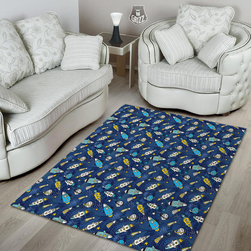 Rocket Doodle Print Pattern Floor Mat-grizzshop